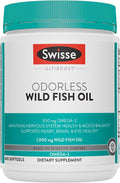 Swisse Wild Fish Oil Omega 3 Supplements for Women and Men 1000 mg Softgels | EPA DHA Fish Oil Supplements | Odorless - Helps Support Brain, Eye and Heart Health | 400 Softgel Pills