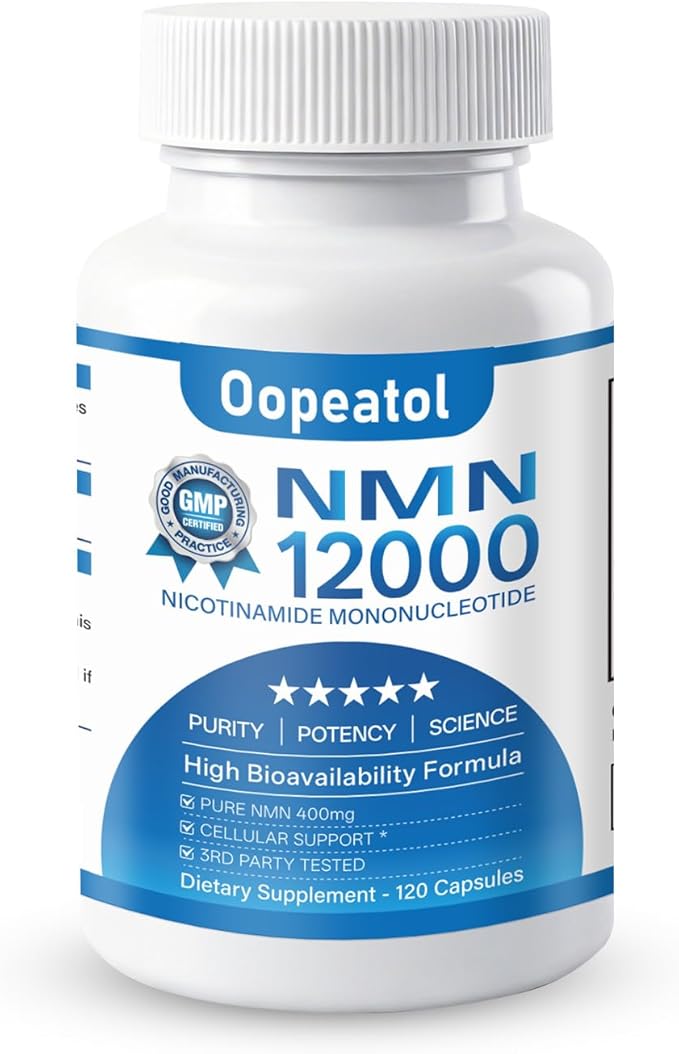 NMN 400mg per Serving, Nicotinamide Mononucleotide Supplement for Cellular Energy & Healthy Aging,Increased NAD Levels,Immune, Energy GMP Certified, 120 Capsules