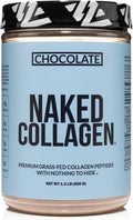 NAKED Chocolate Collagen Peptides Protein Powder, 24 Servings, Pasture-Raised, Grass-Fed Hydrolyzed Collagen Supplement, Paleo Friendly, Non-GMO, Keto, Gluten Free, 20oz
