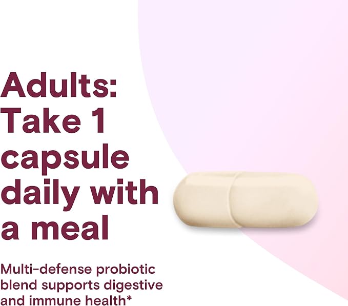 Phillips' Colon Health Daily Probiotic Capsules, 4-in-1 Symptom Defense to Help Defend Against Occasional Gas, Bloating, Constipation, and Diarrhea, Daily Supplement, 90 Count