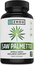 Zhou Saw Palmetto 500 mg | For Prostate Health | Healthy Urination Frequency & Flow | 100 Capsules