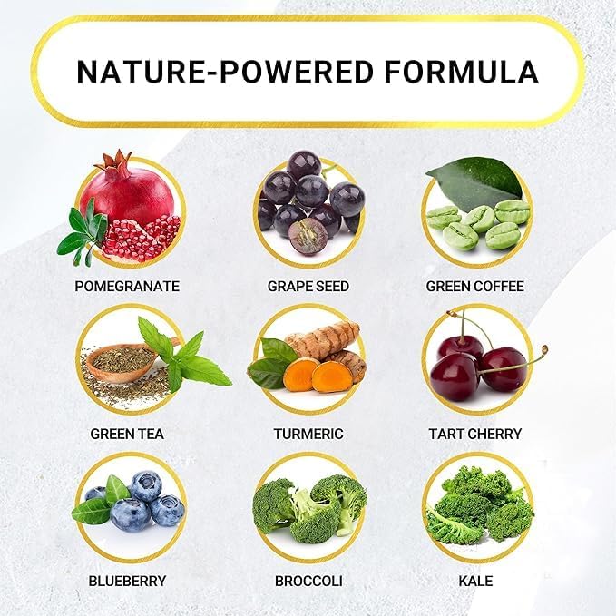 Golden After 50 NitrolFlo-9 - Nature-Powered Nitric Oxide Supplement with Pomegranate Extract, Grape Seed, and S7 - Supports Nutrient Circulation and Optimal Energy - 3 Bottles