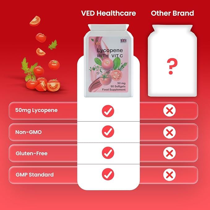Ved Lycopene Supplement | 50mg x 90 Softgel