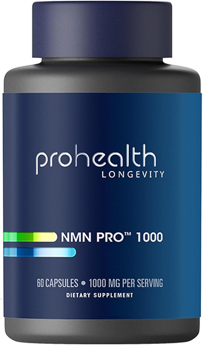 ProHealth NMN Pro 1000 (60 Capsules) Clinically Studied Uthever® NMN. NAD+ Precursor for Cellular Energy, Mitochondrial Support & Healthy Aging. USA Manufactured, Triple Lab-Tested
