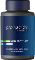 ProHealth NMN Pro 1000 (60 Capsules) Clinically Studied Uthever® NMN. NAD+ Precursor for Cellular Energy, Mitochondrial Support & Healthy Aging. USA Manufactured, Triple Lab-Tested