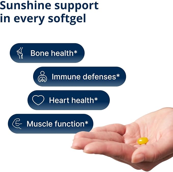 Metagenics Vitamin D3 + K - for Artery Health, Immune Support, Bone & Heart Health* - Vitamin D with MK-7 (Vitamin K2) - Non-GMO - Gluten-Free - 60 Softgels - 5,000 IU