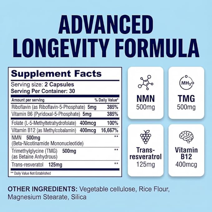 Gaspari Nutrition NMN & TMG Supplement USA