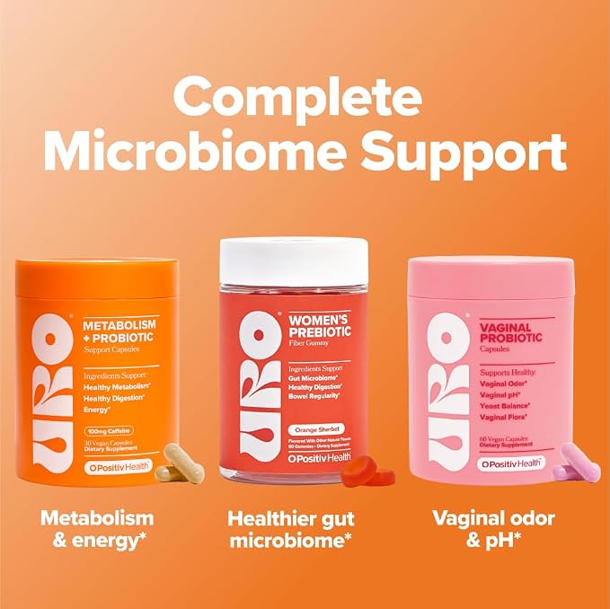 URO Metabolism + Probiotic Support Capsules – Metabolism, Gut Health & Sustained Energy – with Chromium Picolinate, Green Coffee Bean Extract & Targeted Probiotics – 60 Servings (Pack of 2)