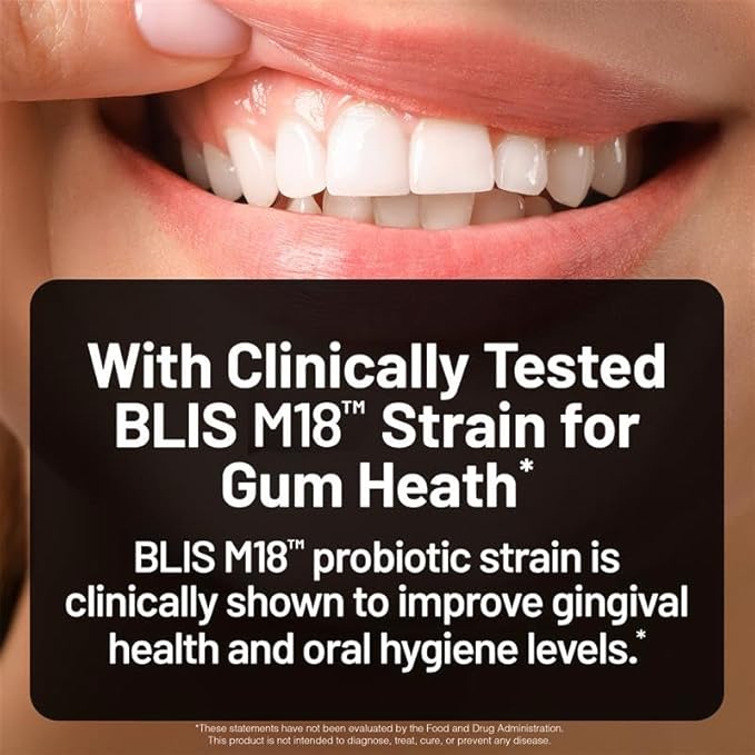NatureWise Oral Probiotics for Mouth Bad Breath - Chewable Sugar-Free Mint - Lactobacillus reuteri Chewable - Oral Probiotics for Kids & Adults - Non-GMO USA Manufactured - 30 Count[30-Day Supply]