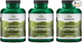 Swanson Full Spectrum Turmeric Curcumin Joint, Liver, and Digestive Support Supplement for Active Adults - Non-GMO, Gluten-Free (240 Vegan Capsules, 3 Pack)