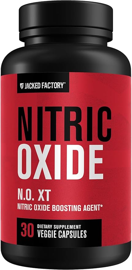 Jacked Factory N.O. XT Nitric Oxide Supplements for Men w/Nitrosigine L Arginine L Citrulline Supplement for Muscle Pumps & Vascularity - Pre Workout Nitric Oxide Booster & Muscle Builder - 30 Caps