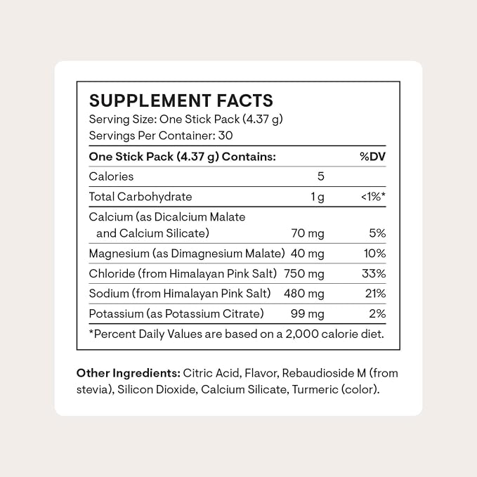 THORNE - Daily Electrolytes - Zero Sugar & Low-Calorie Electrolyte Powder Drink Mix - Flavors Derived from Natural Sources - NSF Certified for Sport - Blood Orange - 30 Stick Packs