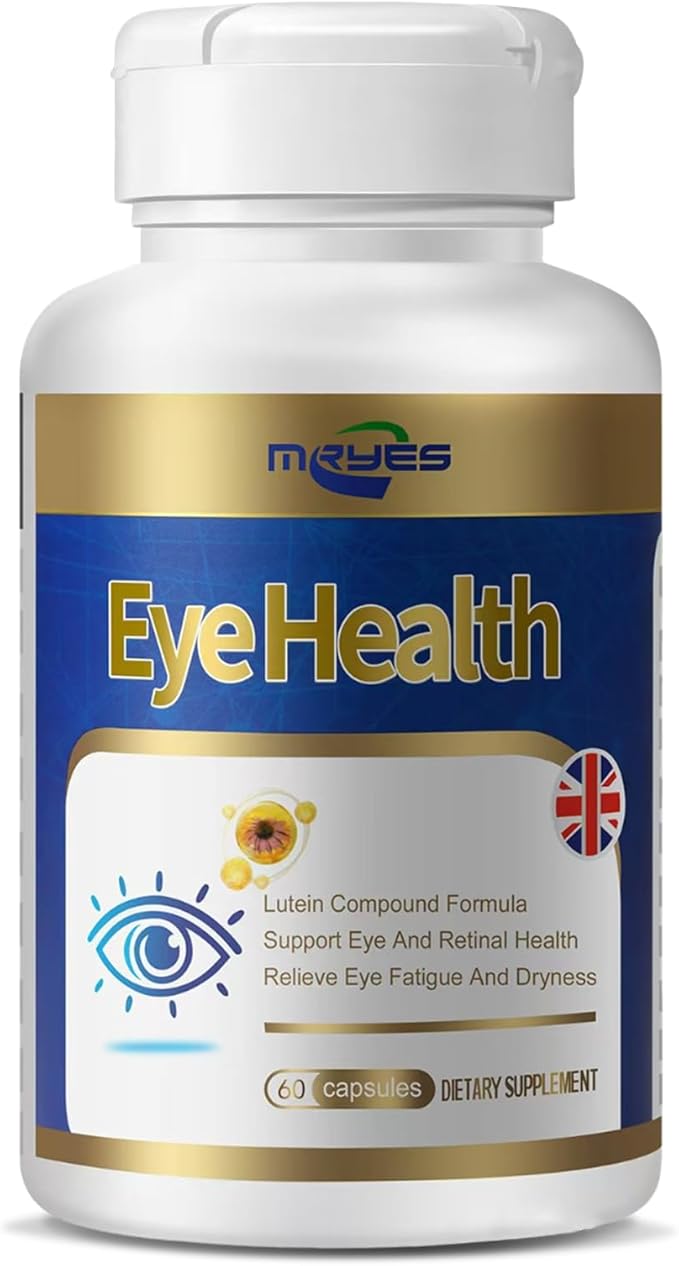 Lutein 20 mg with Zeaxanthin, Bilberry Extract, Vitamins E for Men and Women Dietary Supplements for Eye Health Supports Vision Clarity, Antioxidant Protection & Eye Health | 60 Capsules
