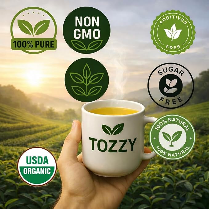 Tozzy Organic Nettle Leaf Tea – 100 Count, Plant-Based Pyramid Tea Bags