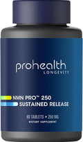 ProHealth NMN Pro 250 Sustained Release (60 Tablets) 250 mg Uthever® NMN. NAD+ Precursor for Cellular Energy, Mitochondrial Support & Healthy Aging. USA Manufactured, Triple Lab-Tested