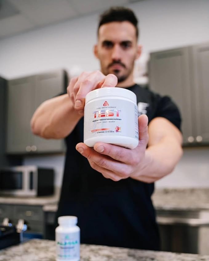 Core Nutritionals Test Vitality & Testosterone Support | with KSM-66 Ashwagandha, Calcium D-Aspartic Acid, & Pine Extract | 28 Servings (Primal Punch)