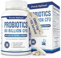 Purely Optimal Probiotics for Digestive Health, 60 Billion CFU – Delayed-Release with Digestive Enzymes & Organic Prebiotics – Bloating, Immune & Energy Support, 30 Caps