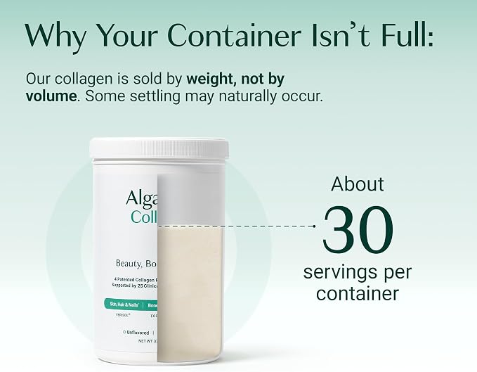 ALGAECAL Collagen Peptides Powder – Multi Collagen Peptides with VERISOL®, FORTIGEL®, UC-II®, FORTIBONE®, Hydrolyzed Collagen for Women & Men, Type 2 Collagen, 30 Servings (3 Packs)