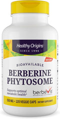 Healthy Origins Berberine Phytosome 550 mg, 120 Veggie Capsules - Bioavailable Berberis Aristata Extract - Supports Metabolic Health, Body Composition, Advanced Phytosome Technology - 4 Month Supply