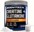 BodyTech Creatine + Glutamine with Beta Alanine Powder, Supports Training & Recovery, Pre Workout & Post Workout Supplement for Men & Women, Unflavored, Gluten Free, 10.8 Oz, 30 Servings