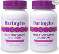 BariMelts Bariatric Multivitamin with Iron, 120 Fast-Dissolving Tablets (2-Month Supply), Sugar-Free Bariatric Vitamins for Women, Natural Fruit Flavor