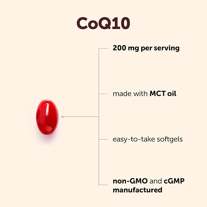 Micro Ingredients CoQ10 200mg Per Serving, 240 Softgels | Made with Coconut MCT Oil | Coenzyme Q10 (Ubiquinone) | Non-GMO