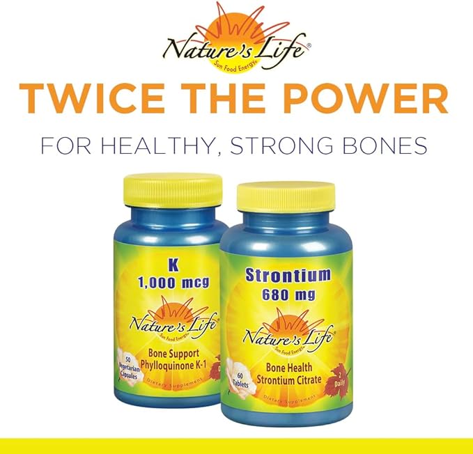 Nature's Life Vitamin K 1000mcg | Phylloquinone K-1 Supplement, Healthy Bones & Cardiovascular Support | 50CT (Pack of 2)