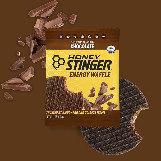 Honey Stinger Organic Chocolate Waffle, Energy Stroopwafel for Exercise, Endurance and Performance, Sports Nutrition for Home & Gym, Pre and Post Workout, 16.96 Ounces (Pack of 16)