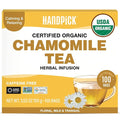 HANDPICK, Organic Chamomile Tea Bags (100 Herbal Tea Bags) Caffeine Free| Premium Floral Chamomile Herbal Tea in Eco-Conscious Teabags | Direct from Source