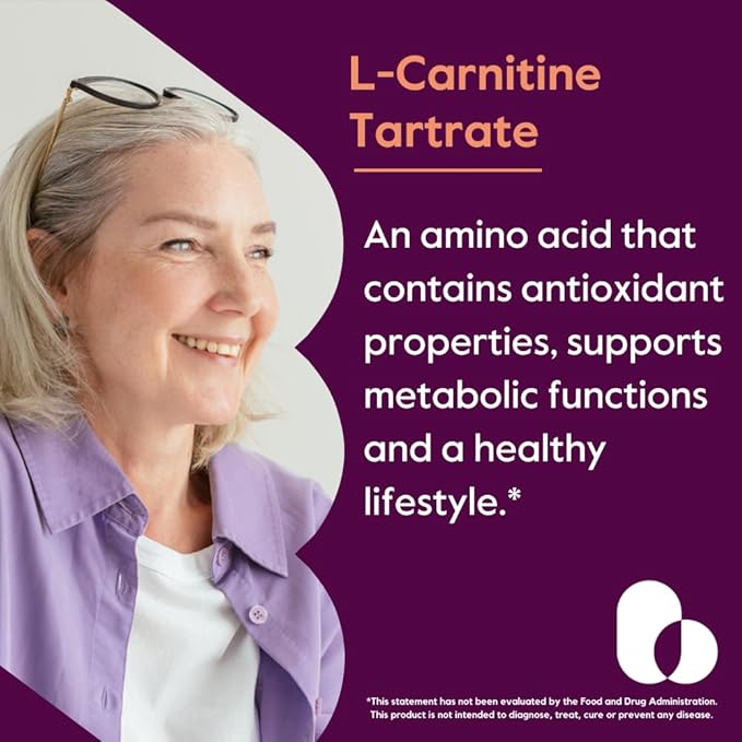 BESTVITE L-Carnitine Tartrate 500mg per Capsule (240 Capsules)(120x2) - No Stearates - Non GMO - Gluten Free - Supports Heart Health & Energy Production*