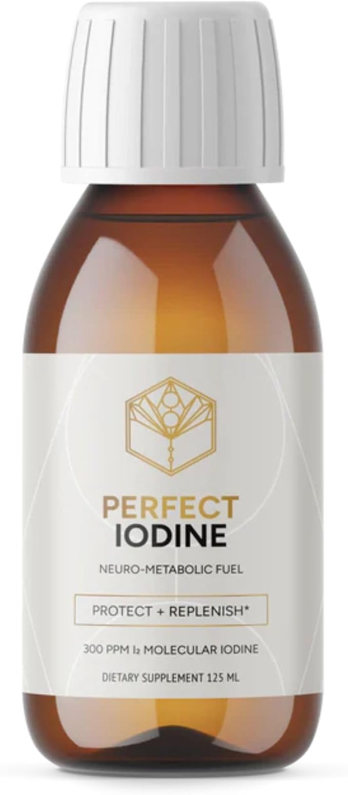 Activation Products - Perfect Iodine Solution, Thyroid Support for Women and Men, Oral or Topical Colorless Iodine Liquid for Thyroid Energy and Skin Health, Non GMO Pure Iodine Supplement, 125 ml