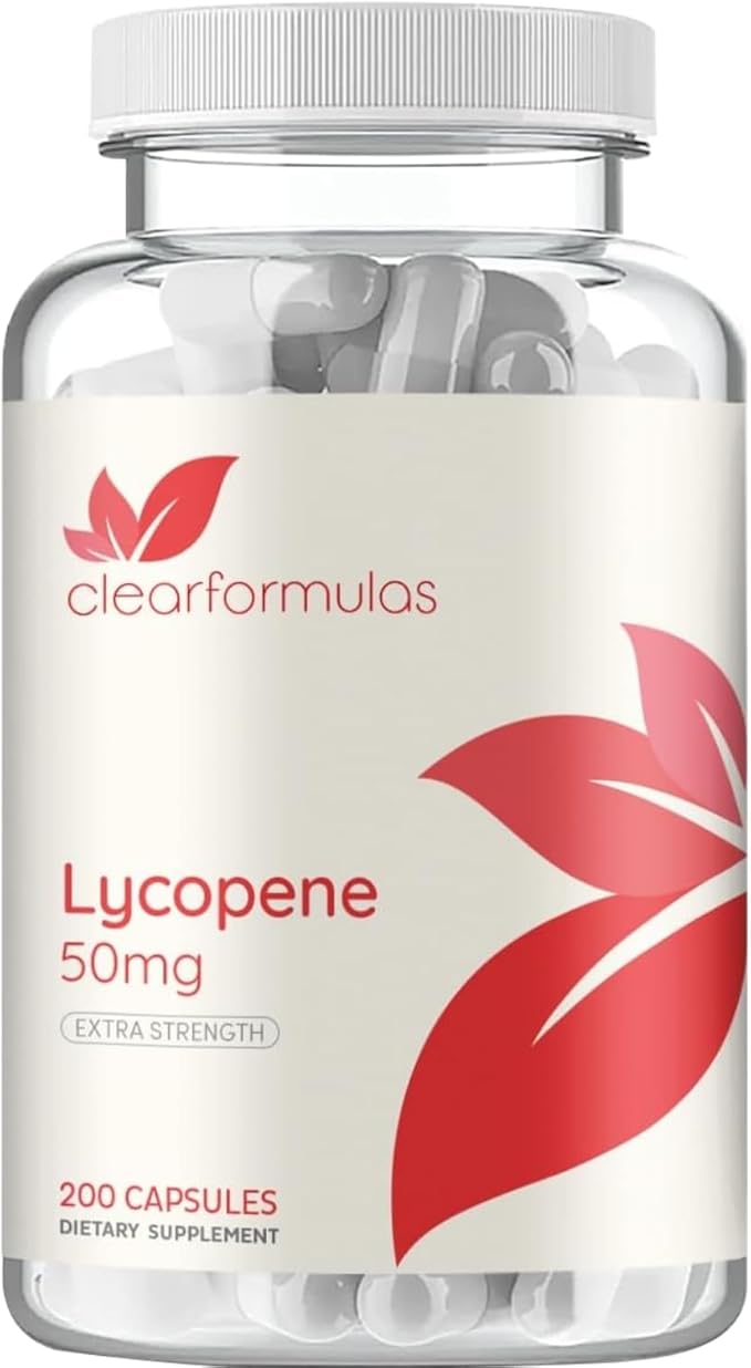 Tomato Based Lycopene Supplement - Extra Strength Lycopene 50mg Non-GMO Super Potent Antioxidant and Carotenoid Heart and Prostate Health Supplement for Men - Made in a cGMP US Lab (Lycopene)