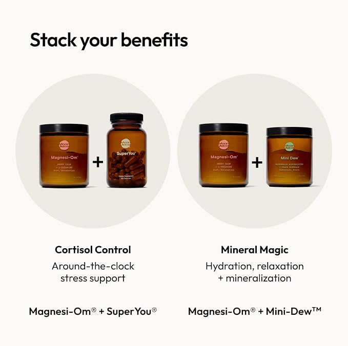 Moon Juice Magnesi-Om Magnesium Powder Supplement - Chelated Magnesium Complex + L-Theanine Blend for Rest, Relaxation & Regularity - Vegan, Non-GMO & No Sugar, Berry, 7.7 oz, 55 Servings
