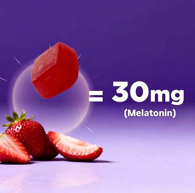 Vitamatic Sugar Free Melatonin 30mg per Gummy - 60 Servings - 60 Vegetarian Gummies - Non-Habit Forming Supplement (60 Count (Pack of 2))
