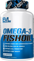 Evlution Nutrition Triple Strength Omega 3 Fish Oil - Burpless Fish Oil EPA DHA Omega 3 Supplement in Easy to Swallow Citrus Flavor Softgels - Enteric Coated Fish Oil Supplement - 120 Count
