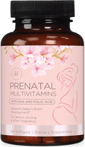 Prenatal Vitamins for Women - Prenatal Multivitamin with Folic Acid & Omega 3 DHA Fetal Development Support - Pregnancy Vitamin Supplement with, Vitamin A, C, D, B6, B12 & Iron - 60 Softgels