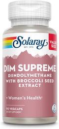 SOLARAY DIM Supreme - DIM Supplement 100mg - Diindolylmethane DIM Complex with Broccoli Seed Extract and Bioflavonoids - Women's Health and Balance Support - 60-Day Guarantee - 90 Servings, 90 VegCaps