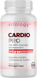 N.A.D.+ Longevity – Cardiovascular Support Supplement with NMN, NR, Resveratrol, Fisetin, Quercetin, TMG & Apigenin – Promote Healthy Heart Function & N.A.D.+ Levels – 60 Veggie Capsules