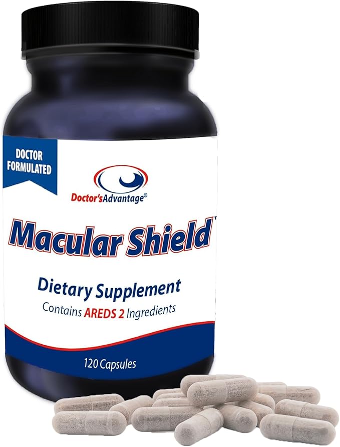 Doctor’s Advantage Macular Shield Eye Vitamins 120 Capsules | Lutein and Zeaxanthin Supplements with AREDS 2® Ingredients for Macular Degeneration Support