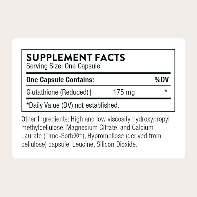 THORNE - Glutathione-SR - Sustained-Release Supplement - Provides Antioxidant Support for the Liver, Brain, Heart, Lung & Eyes* - NSF Certified for Sport - Gluten, Dairy & Soy-Free - 60 Capsules