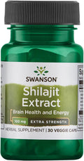 Swanson Extra Strength Shilajit Extract 100 Milligrams 30 Veg Capsules