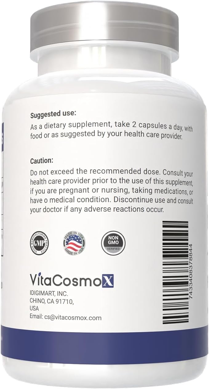 Diosmin Hesperidin 1200 mg Complex, 240 Capsules, Citrus Bioflavonoids Rich Fruit Extract, 100% Vegetarian, Non-GMO & Gluten Free (180 Count (Pack of 1))