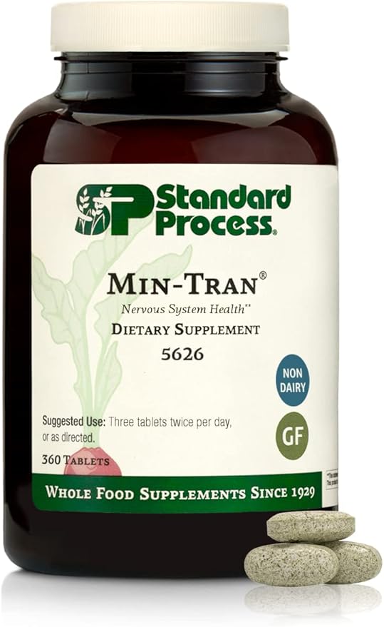 Standard Process Min-Tran - Nervous System Health Supplement - Good Source of Magnesium - Supports Sleep Pathways & a Healthy Stress Response - Gluten-Free, Non-Dairy & Non-Soy - 360 Tablets