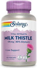 SOLARAY Milk Thistle Seed Extract 175mg Antioxidant Intended to Help Support a Normal, Healthy Liver Non-GMO & Vegan 120 VegCaps