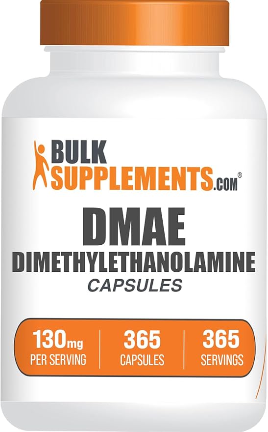 BulkSupplements.com DMAE Bitartrate Capsules - Dimethylaminoethanol Bitartrate, DMAE Supplement - Gluten Free, 1 DMAE Capsule per Serving, 365 Capsules (Pack of 1)