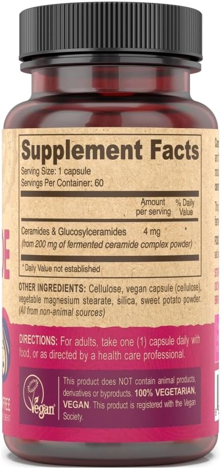 DEVA Vegan Vitamins Skin Restoring Ceramide Supplement Tablets, 60 Count, 1-Pack
