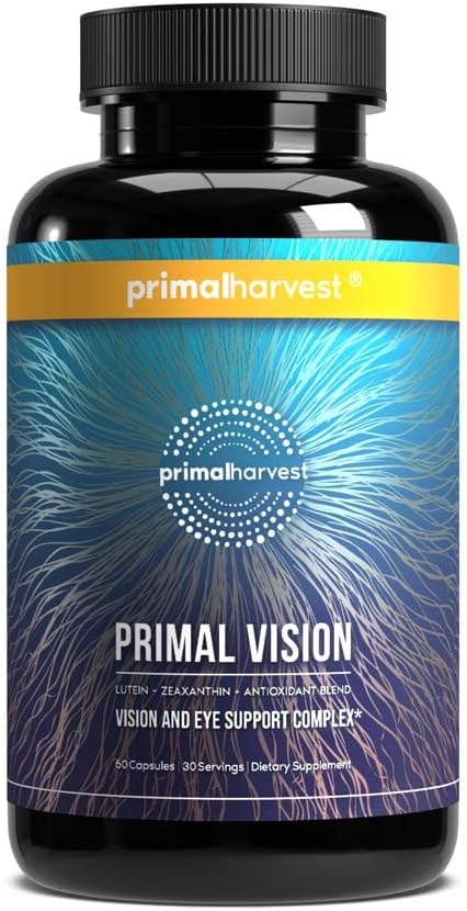 Primal Harvest Primal Vision with Lutein, Zeaxanthin, Vitamin A and Zinc for Eye Health, Blue Light Support and Visual Clarity