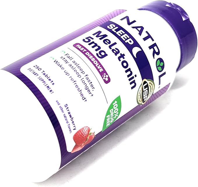 Natrol Melatonin 5 Mg, 250 Fast Dissolve Tablets Strawberry Flavor