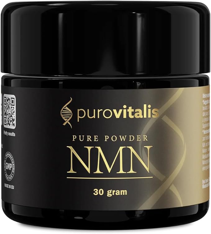 PUROVITALIS NMN Powder, 99% Pure Longevir Nicotinamide Mononucleotide Supplement, NAD+ Boost for Cellular Health, Energy & Healthy Aging, 2-Month Supply (30g)