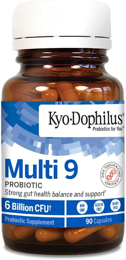 Kyolic Kyo-Dophilus Multi 9 Probiotic, Strong Gut Health Balance and Support*, 90 Capsules